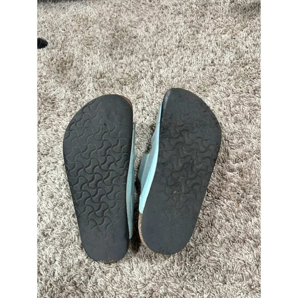 Birkenstock Arizona Kids Light Blue Two Strap Cork‎ Sandals Size 31